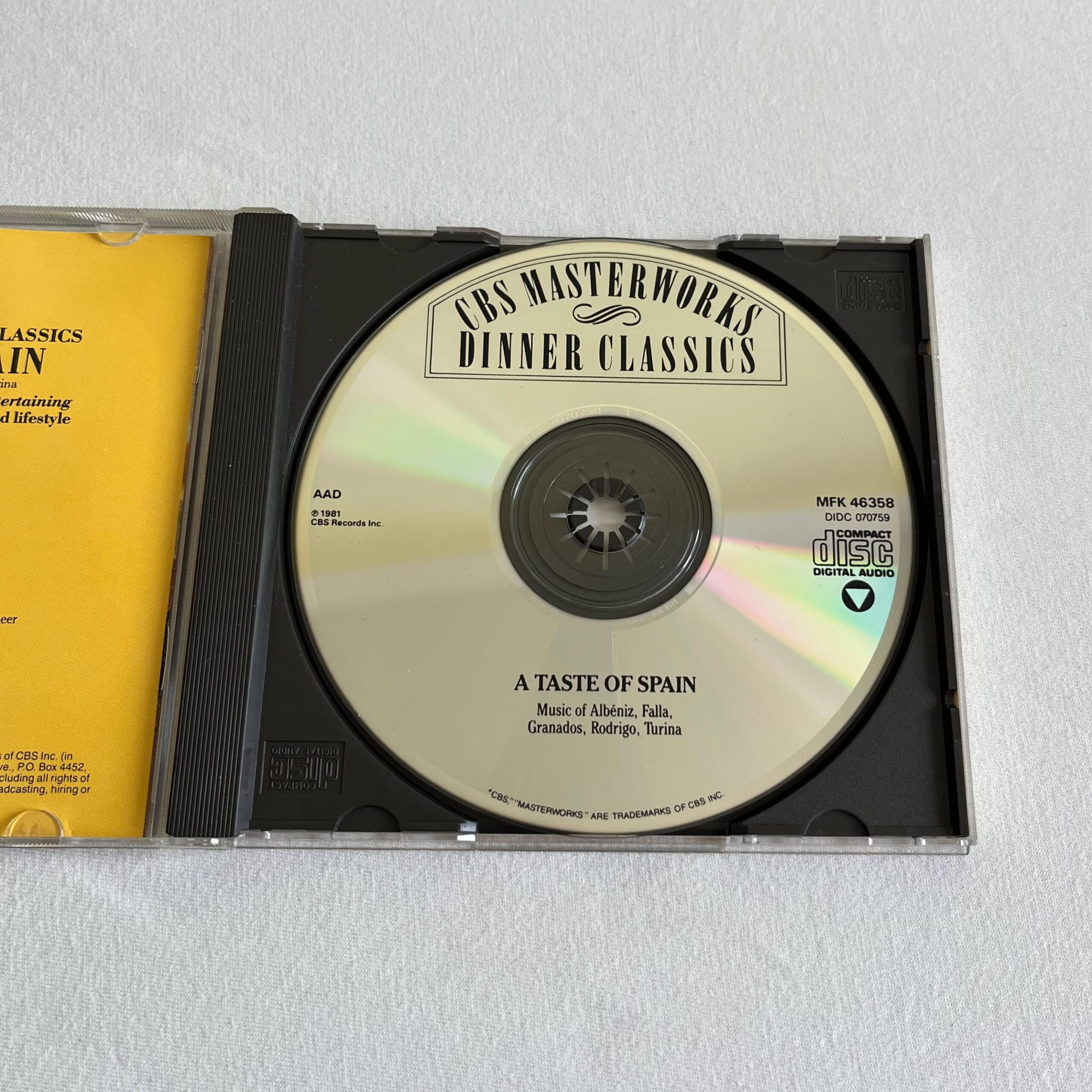 CBS Masterworks Dinner Classics - A Taste of Spain 2 CBS Masterworks Dinner Classics - A Taste of Spain - obrazek 2